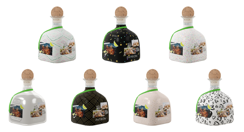 Patrón Virtual Gift Wrapper bottle styles